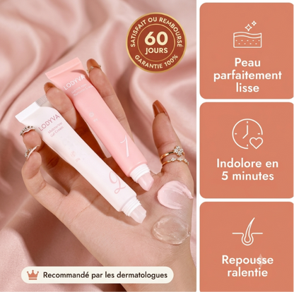 Instantane Ontharingsset voor het gezicht - Zachte Crème + Kalmerende Gel | Huid glad in 5 min