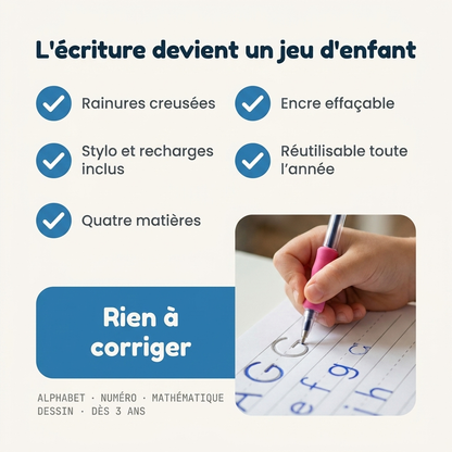 NUMOLI · Cahiers d'écriture magiques réutilisables