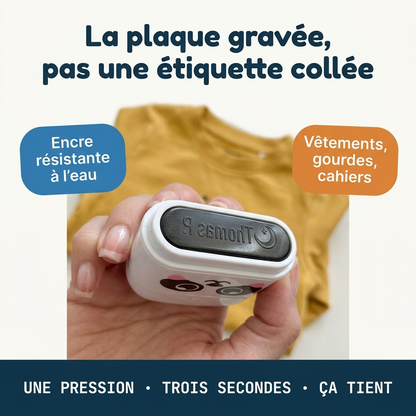 NUMOLI · Tampon prénom pour les affaires de l'école